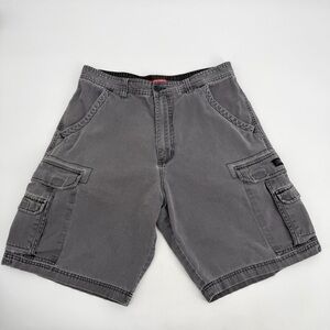 UNIONBAY Shorts Mens 34 Gray Vintage Y2K Cargo Shorts Grunge Skater Distressed